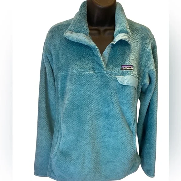 Patagonia Teal Fleece Jacket Medium - Picture 13 of 13